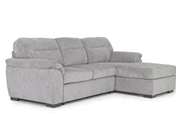 Wanda Full Pullout Sofa Chaise In Gray, Left Facing