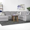 Wanda Full Pullout Tux Chaise Sectional In Gray, Left Facing