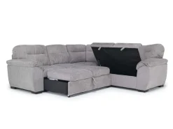 Wanda Full Tux Sleeper Sectional W/ Storage In Gray, Right Facing