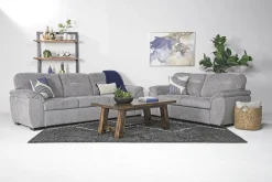 Wanda Queen Pullout Sofa & Full Pullout Loveseat In Gray