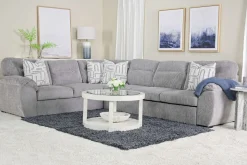 Wanda Queen Tux Sleeper Sectional W/ Drop Table In Gray, Right Facing