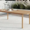 Wesley Outdoor Dining Table & 4 Chairs In White/Natural