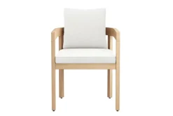 Wesley Outdoor Side Chair In White/Natural