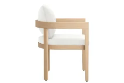 Wesley Outdoor Side Chair In White/Natural