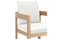 Wesley Outdoor Side Chair In White/Natural