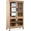 White Oak Buffet Curio In Butternut