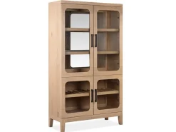 White Oak Buffet Curio In Butternut