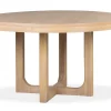 White Oak Round Dining Table In Butternut