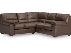 Whitlock Tux Loveseat Sectional In Caramel, Left Facing