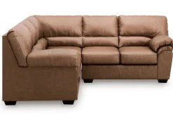 Whitlock Tux Loveseat Sectional In Caramel, Left Facing