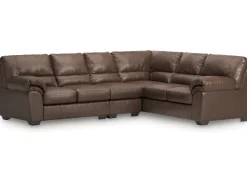 Whitlock Tux Sofa Sectional In Caramel, Left Facing