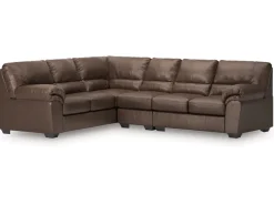 Whitlock Tux Sofa Sectional In Caramel, Left Facing