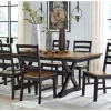 Wildenauer Extendable Dining Table & 6 Chairs In Brown/Black
