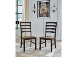 Wildenauer Side Chair In Brown/Black, Set Of 2