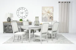 Willowbrook Dining Table & 6 Chairs In Egg Shell White