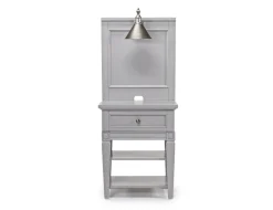 Willowbrook Nightstand & Hutch W/ Lamp In Egg Shell White
