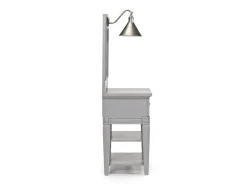 Willowbrook Nightstand & Hutch W/ Lamp In Egg Shell White