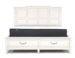 Willowbrook Panel Bed, Dresser, Mirror & Nightstand In Pebble, Queen