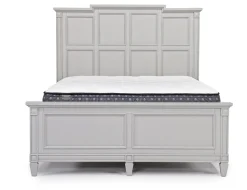 Willowbrook Panel Bed, Dresser, Mirror & Nightstand In Pebble, Queen