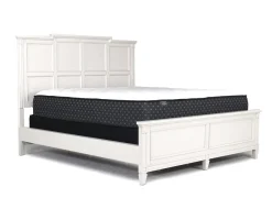 Willowbrook Panel Bed, Dresser, Mirror & Nightstand In Pebble, Queen