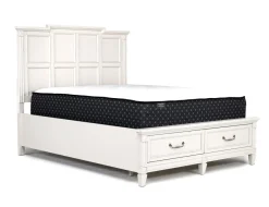 Willowbrook Panel Bed, Dresser, Mirror & Nightstand In Pebble, Queen