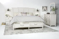 Willowbrook Panel Wall Bed In Pebble, Queen
