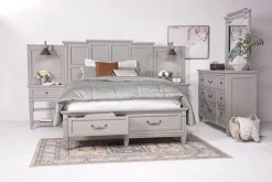 Willowbrook Panel Wall Bed In Pebble, Queen