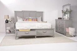 Willowbrook Panel Wall Bed In Pebble, Queen