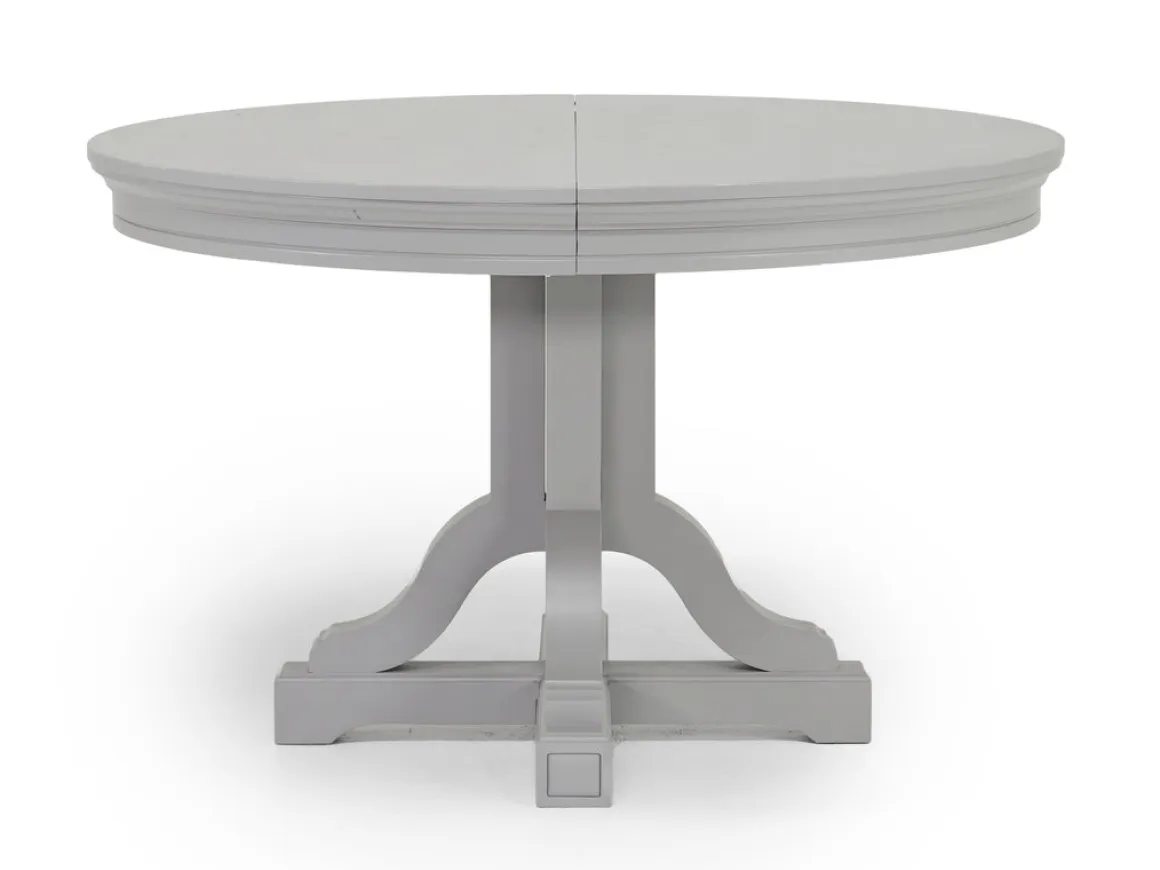 Willowbrook Round Dining Table & 4 Chairs In Pebble, Slat