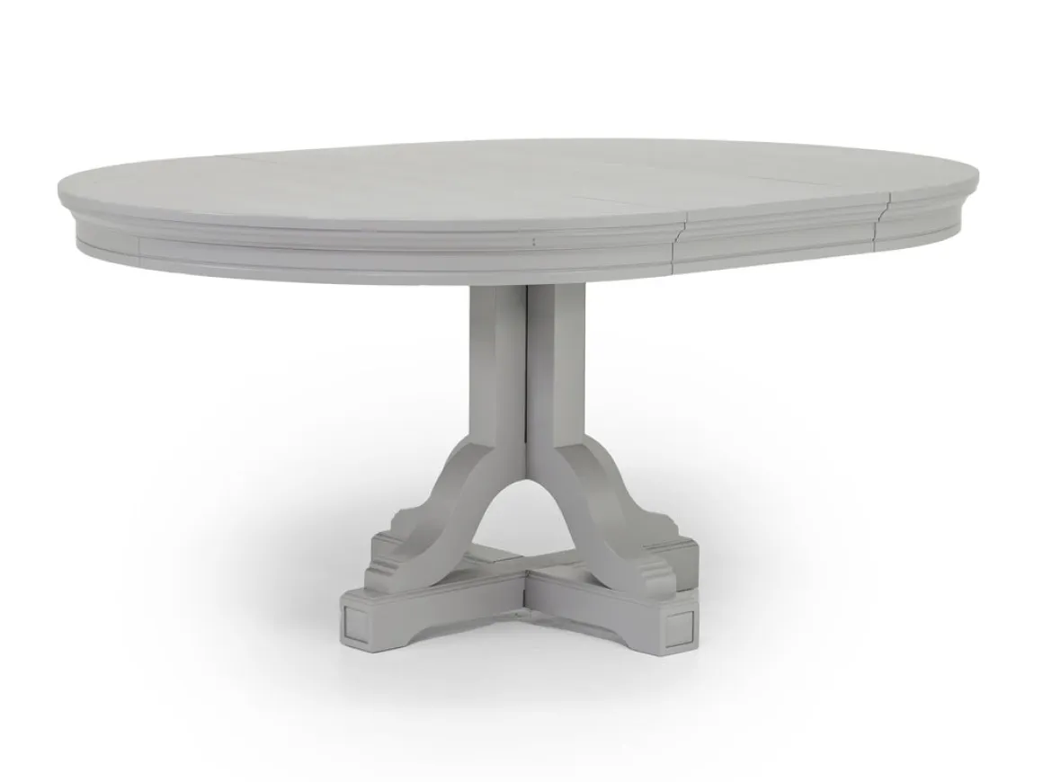 Willowbrook Round Dining Table & 4 Chairs In Pebble, Slat