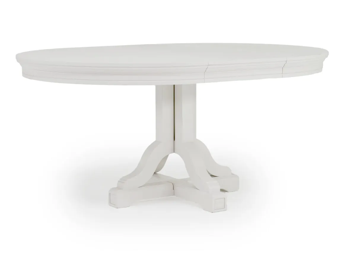 Willowbrook Round Dining Table & 4 Chairs In Pebble, Slat