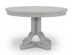 Willowbrook Round Dining Table & 4 Chairs In Pebble, Slat