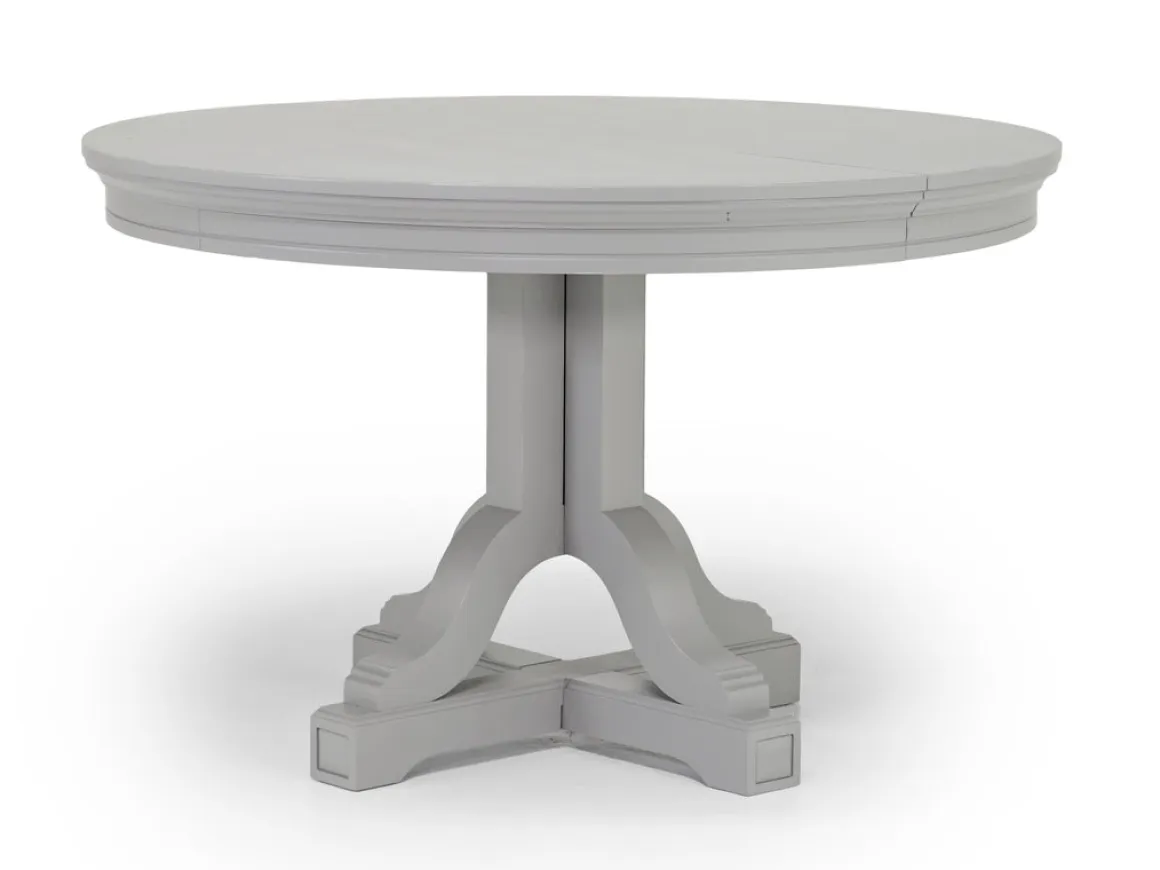 Willowbrook Round Dining Table & 4 Chairs In Pebble, Slat