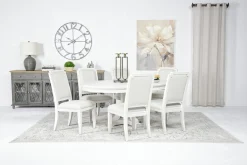 Willowbrook Round Dining Table & 6 Chairs In Pebble