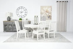 Willowbrook Round Dining Table & 6 Chairs In Pebble