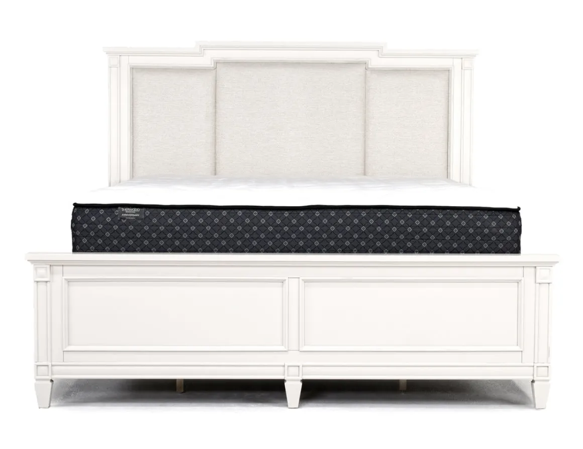 Willowbrook Upholstered Panel Bed In Pebble, Queen