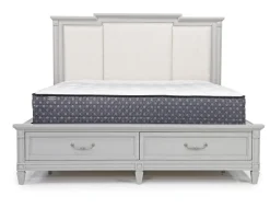 Willowbrook Upholstered Panel Bed In Pebble, Queen