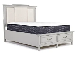 Willowbrook Upholstered Panel Bed In Pebble, Queen