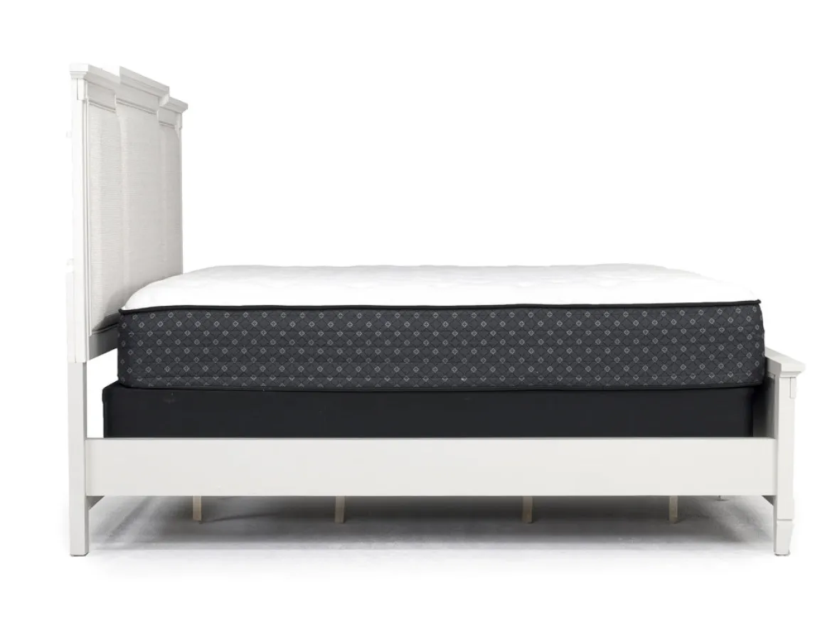 Willowbrook Upholstered Panel Bed In Pebble, Queen