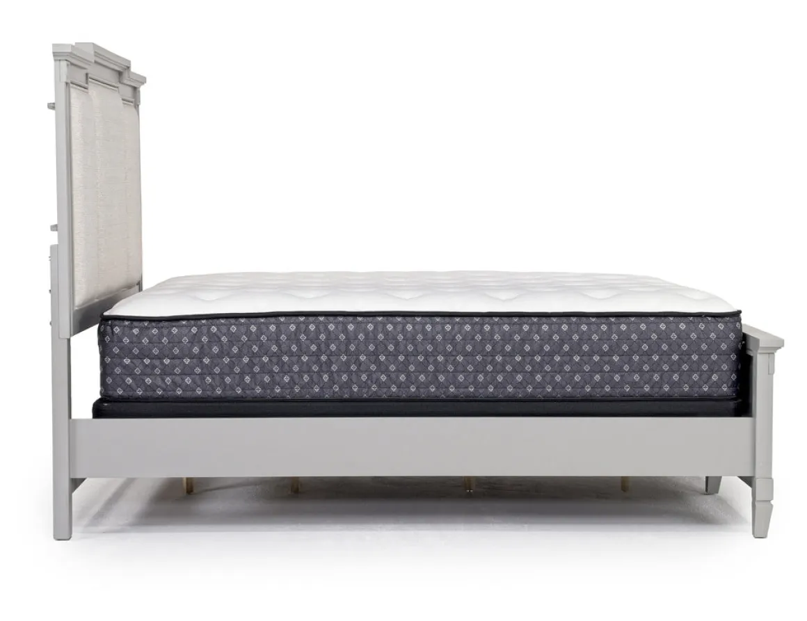 Willowbrook Upholstered Panel Bed In Pebble, Queen