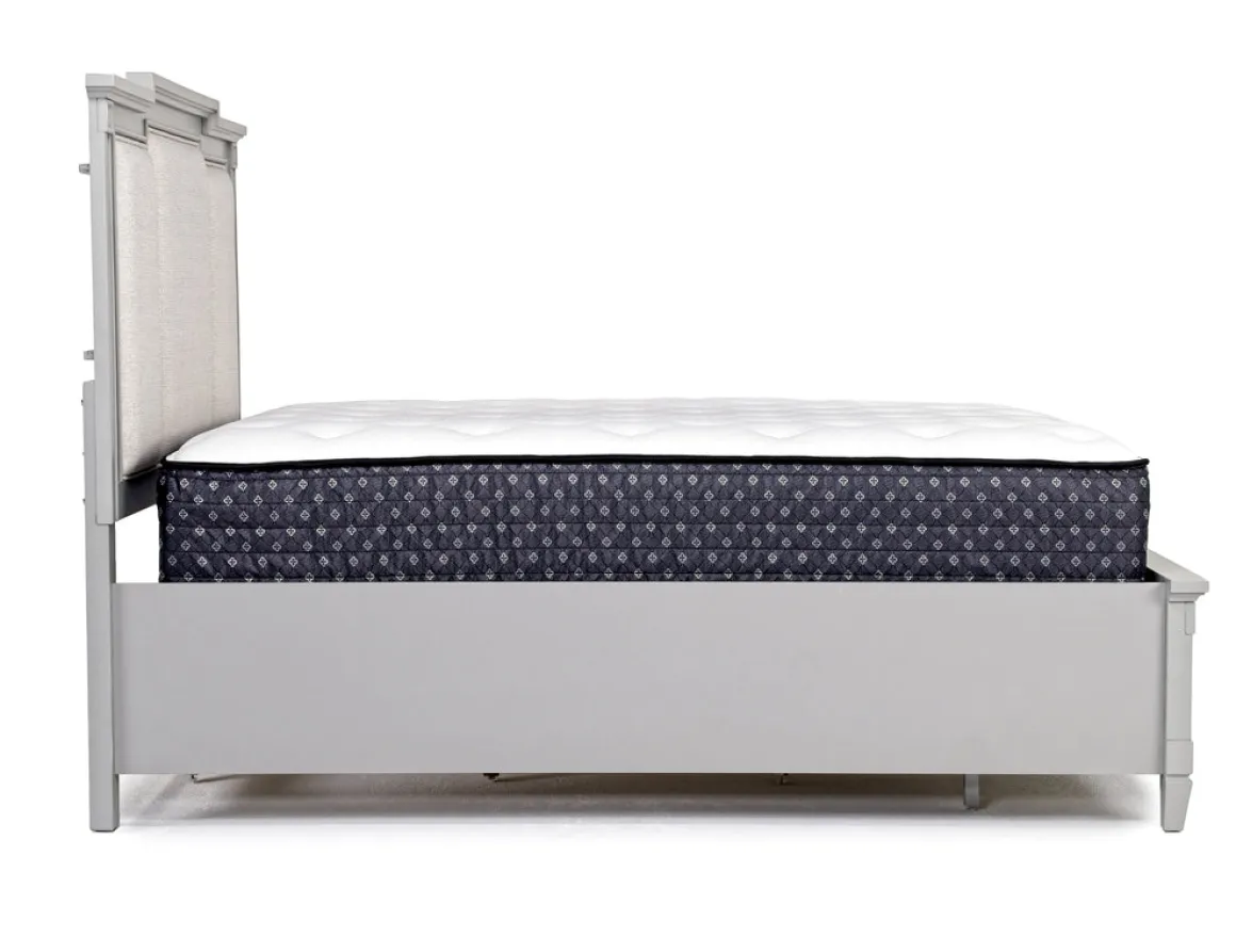 Willowbrook Upholstered Panel Bed In Pebble, Queen