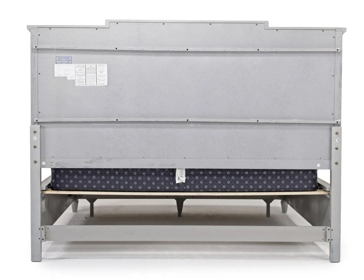 Willowbrook Upholstered Panel Bed In Pebble, Queen