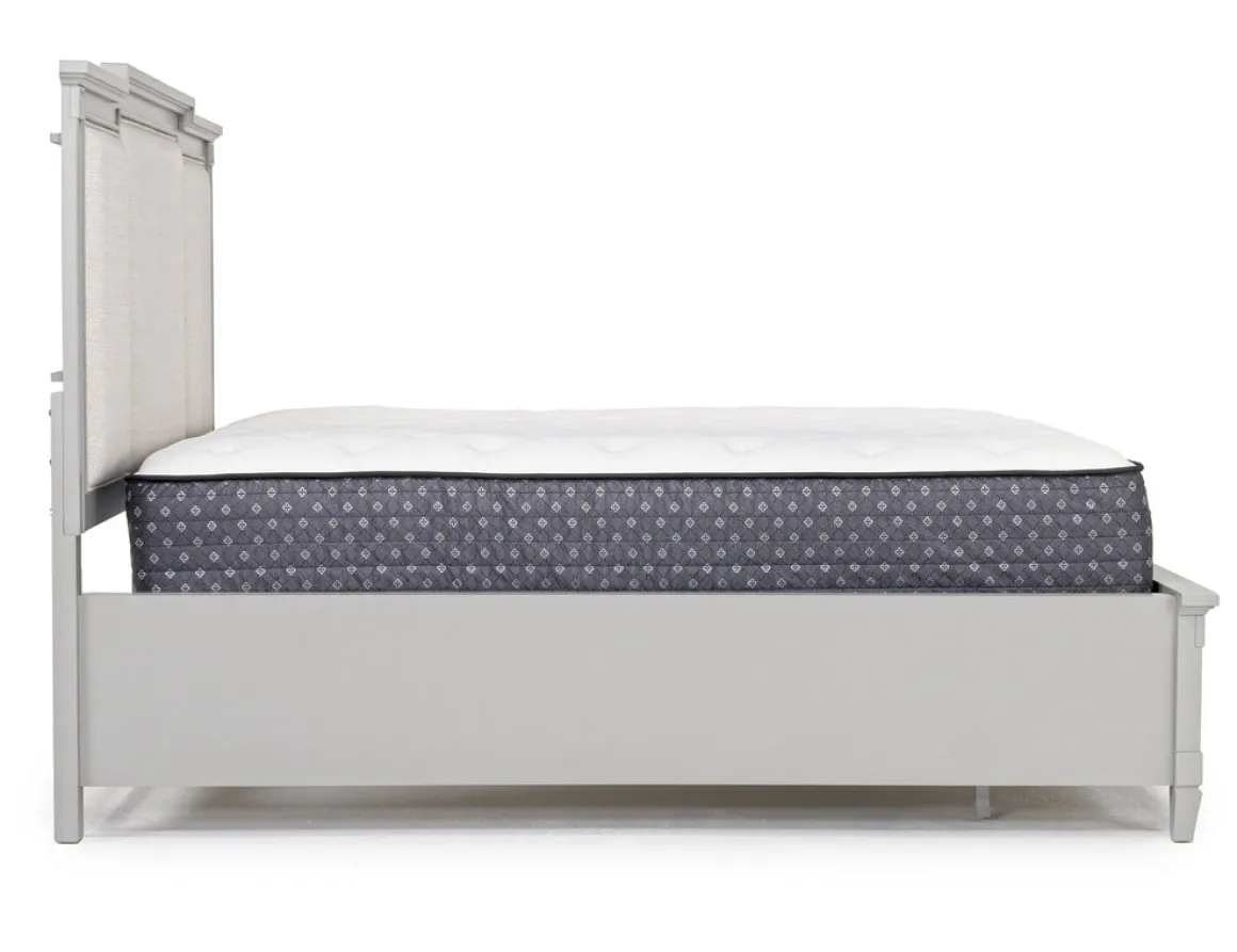 Willowbrook Upholstered Panel Bed In Pebble, Queen