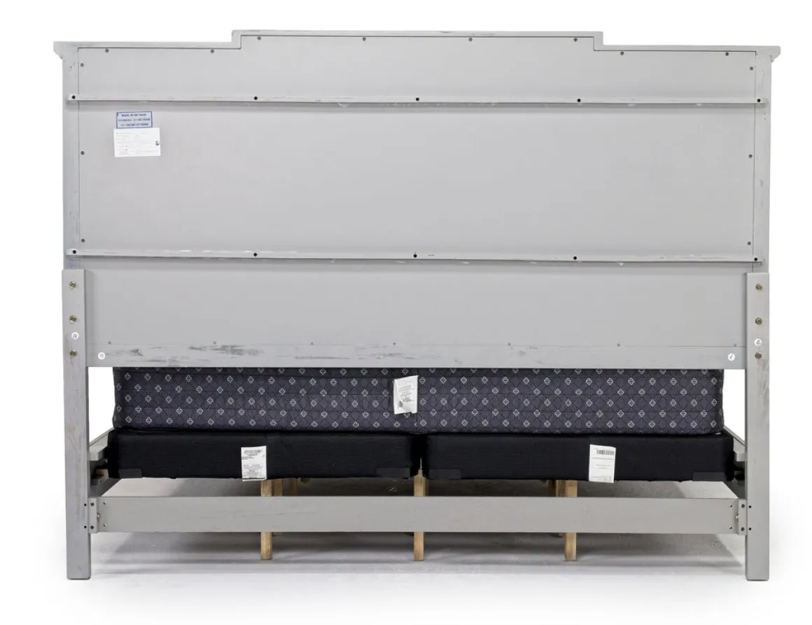 Willowbrook Upholstered Panel Bed In Pebble, Queen