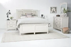 Willowbrook Upholstered Panel Bed In Pebble, Queen