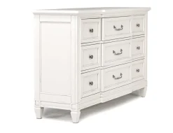 Willowbrook Upholstered Panel Bed, Dresser, Mirror & Nightstand In Pebble, Queen