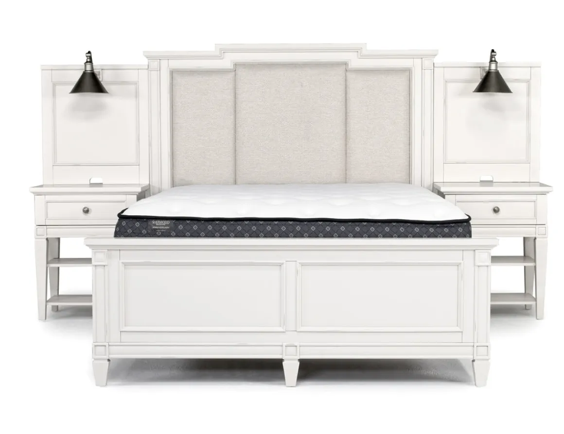 Willowbrook Upholstered Wall Bed In Pebble, Queen