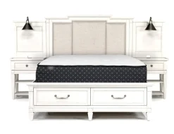 Willowbrook Upholstered Wall Bed In Pebble, Queen
