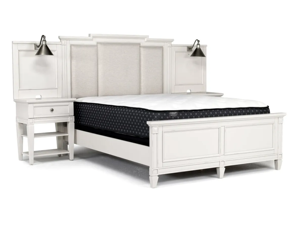 Willowbrook Upholstered Wall Bed In Pebble, Queen