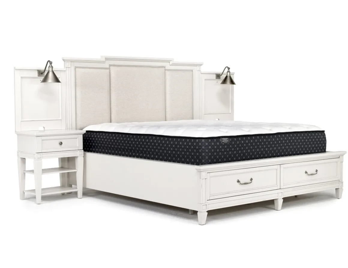 Willowbrook Upholstered Wall Bed In Pebble, Queen